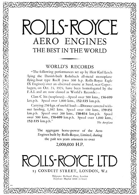 Rolls-Royce Eagle  IX 1925                                       