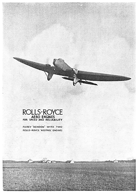 Rolls Royce Kestrel Aero Engine - Fairey Hendon                  