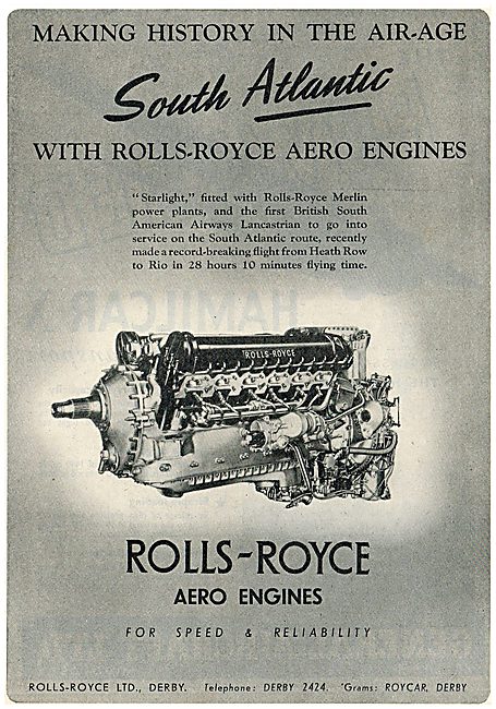 Rolls-Royce Merlin - BSAA  Lancastrian 'Starlight'               