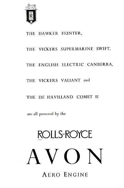 Rolls-Royce Avon Aero Engine                                     