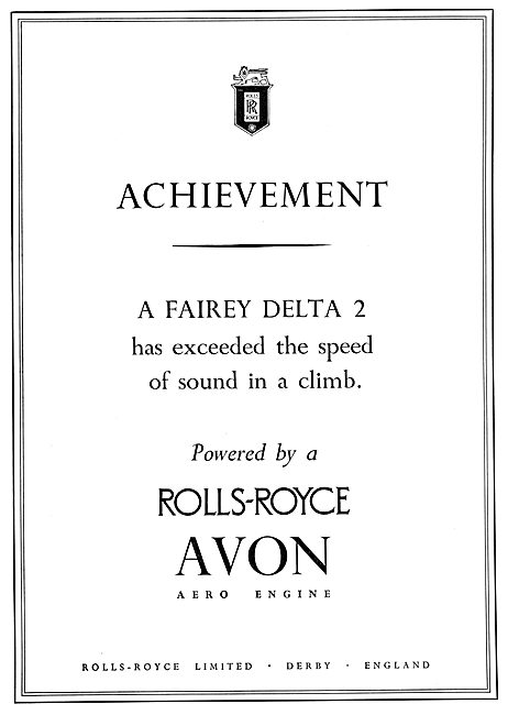 Rolls-Royce Avon - Fairey Delta 2                                