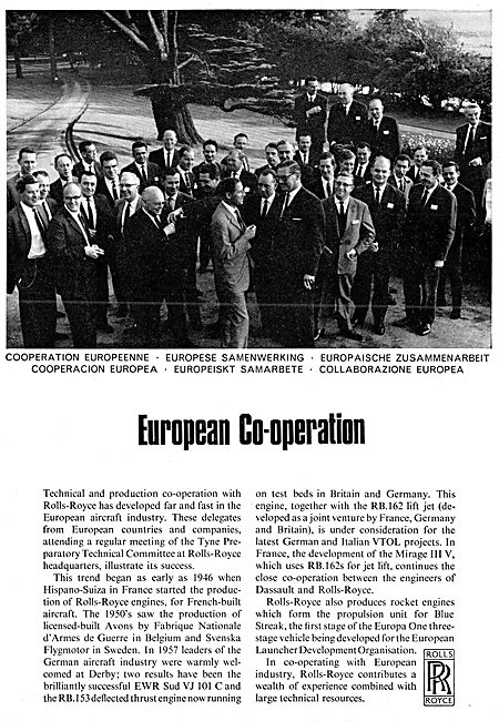 Rolls-Royce European Co-Operation 1965 - RB.162                  