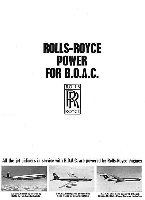 Rolls-Royce Aircraft Engines For B.O.A.C. 1965                   
