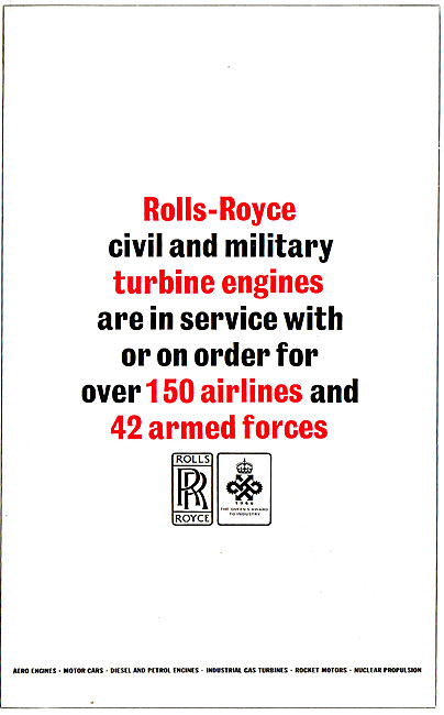 Rolls-Royce Aero Engines 1967                                    