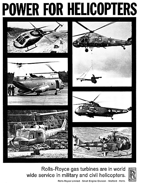 Rolls-Royce Gas Turbines For Helicopters 1968                    