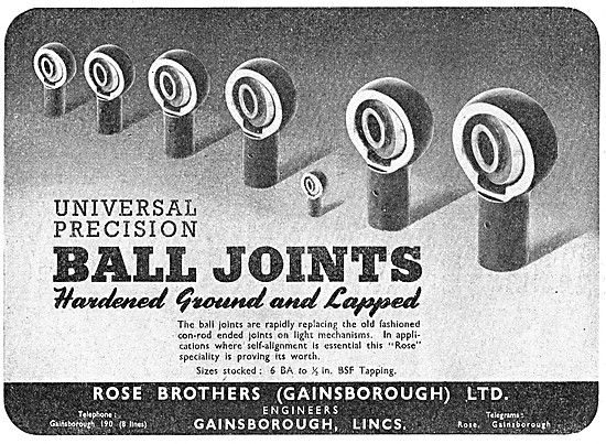 Rose Brothers Precision Ball Joints                              