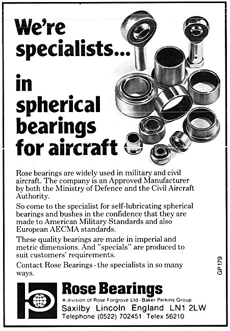 Rose Spherical Aircraft Bearings                                 