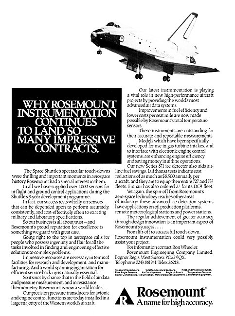 Rosemount Air Data System Instrumentation                        