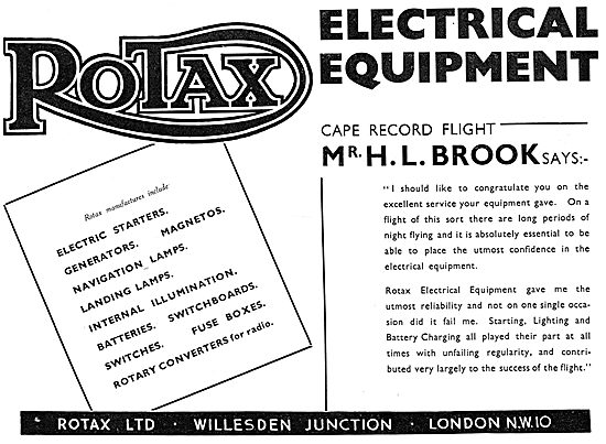 Rotax Electrical Equipment For Aircraft                          