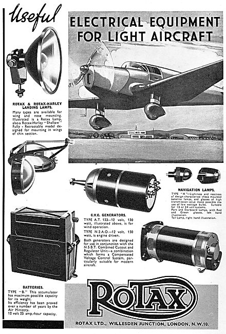 Rotax Electrical Components For Aircraft                         