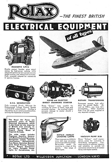 Rotax Electrical Components For Aircraft                         