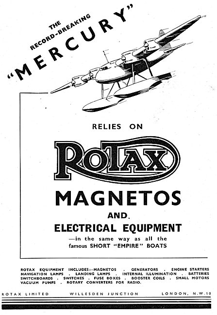 Rotax Magnetos & Electrical Equipment                            