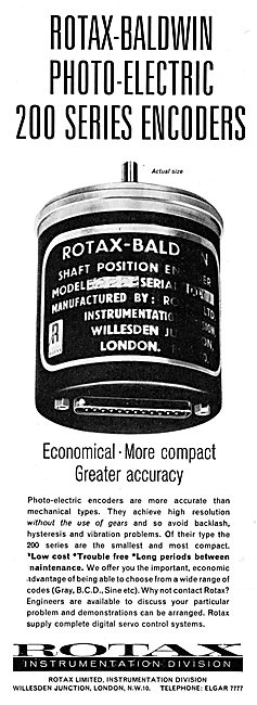 Rotax-Baldwin Photo-Electric 200 Series Encoders                 