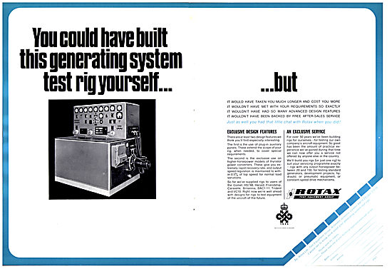 Rotax Electrical Systems & Component Testing Equipment           