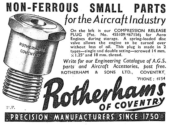 Rotherhams Of Coventry : Manufacturers Of Aircraft Parts - AGS   