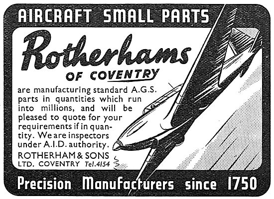 Rotherhams Of Coventry : Manufacturers Of Aircraft Parts - AGS   