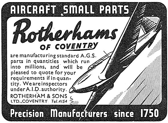 Rotherams Of Coventry : Manufacturers Of Aircraft Parts - AGS    