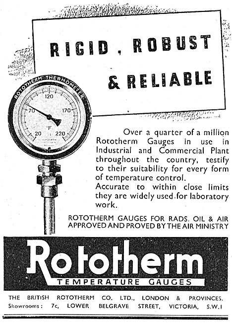 British Rototherm Industrial Temperature Gauges                  