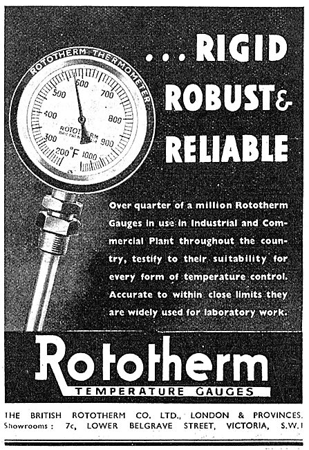 British Rototherm Industrial Temperature Gauges                  