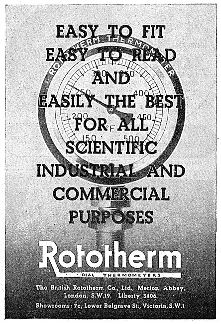 British Rototherm Industrial Temperature Gauges                  