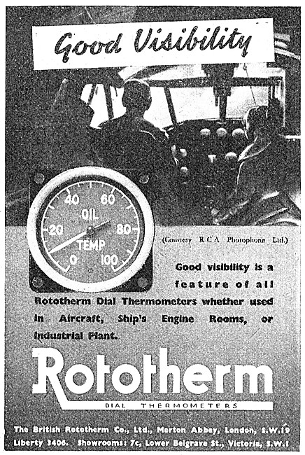 British Rototherm Dial Thermometers                              