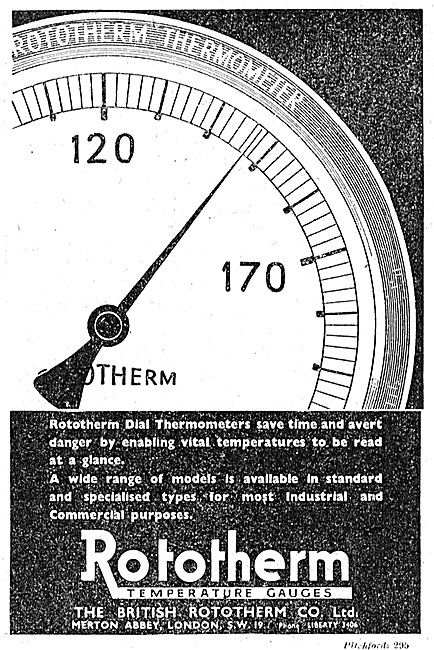 British Rototherm Temperature Gauges                             