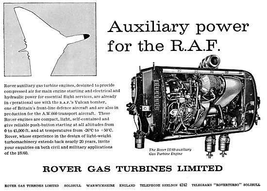 Rover 1S/60 Gas Turbine APU                                      