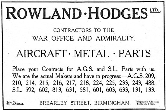 Rowland Hodges Ltd - Manufacturers Of AGS & Metal Parts          