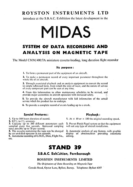 Royston Instruments MIDAS Data Recorders                         