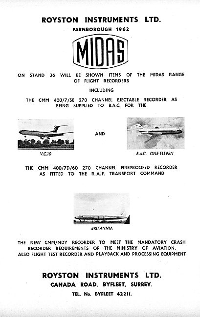 Royston Instruments Fatigue Life & Flight Data Recorders         