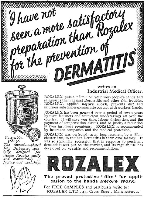 Rozalex Barrier Cream For Workshops - Prevent Dermatitis         