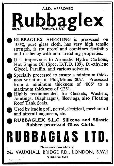 Rubbaglas. Rubbaglex Glass Cloth Sheeting For Gaskets Etc        