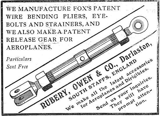 Rubery Owen Aeroplane Bolts And Strainers                        