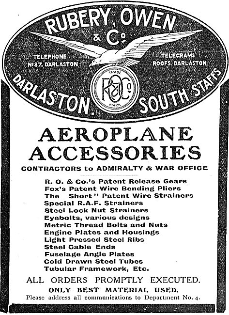 Rubery Owen Aeroplane Accessories                                