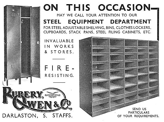 Rubery Owen Fire Resistant Steel Cabinets                        