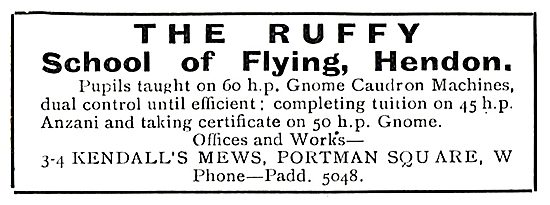 Ruffy-Baumann School Of Flying Hendon                            