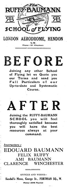 Ruffy-Baumann School Of Flying Hendon                            