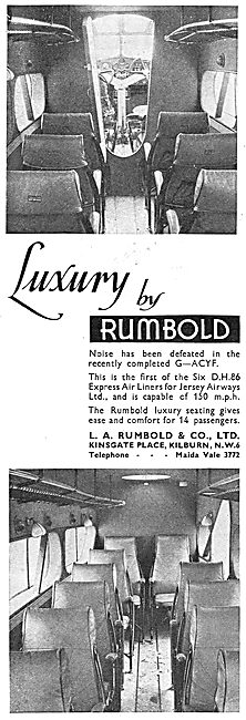 Rumbold Aircraft Seating - Jersey Airways DH86                   