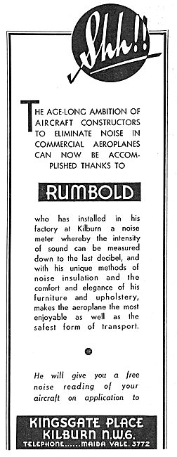 Rumbold Aircraft Seating - Noise Elimination For Aircraft Cabins 