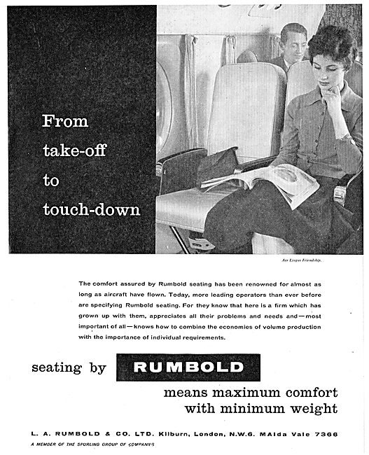 Leading Airline Operators Choose Rumbold Passenger Seats         