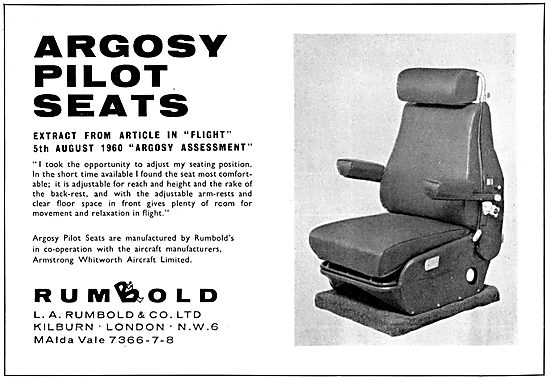 Rumbold Aircraft Seating - Rumbold Argosy Pilot Seat             