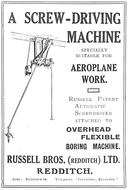 Russel Bros. Redditch. Screw Driving Machinery                   