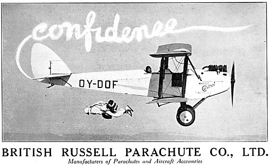 British Russell Parachutes 1929 Advert                           