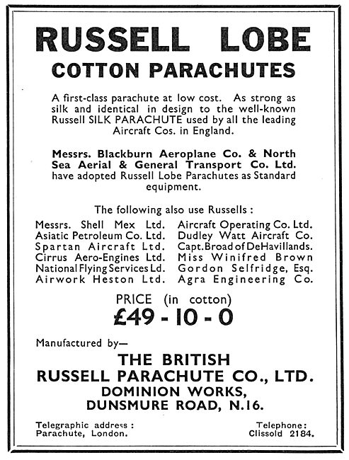 Russell Lobe Cotton Parachutes                                   