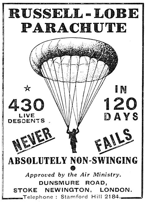 British Russell-Lobe Parachutes                                  