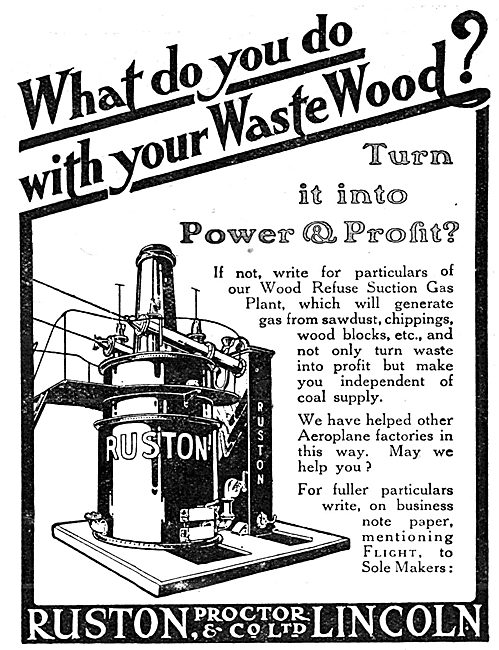 Ruston, Proctor - Waste Wood Burners For Factories 1917          
