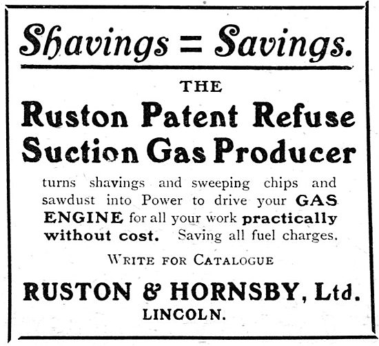 Ruston & Hornsby - Ruston Patent Refuse Suction Gas Producer 1919