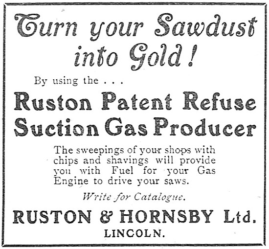 Ruston Patent Refuse Suction Gas Producer 1919                   