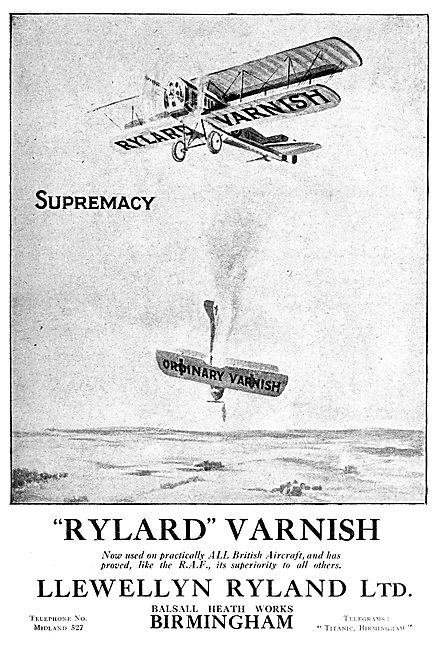 Llewellyn Ryland - Rylard Aircraft Varnishes & Enamels           