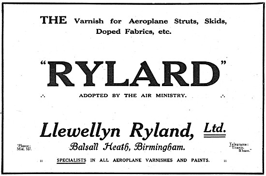 Rylard - Aircraft Varnishes, Dopes & Enamels                     